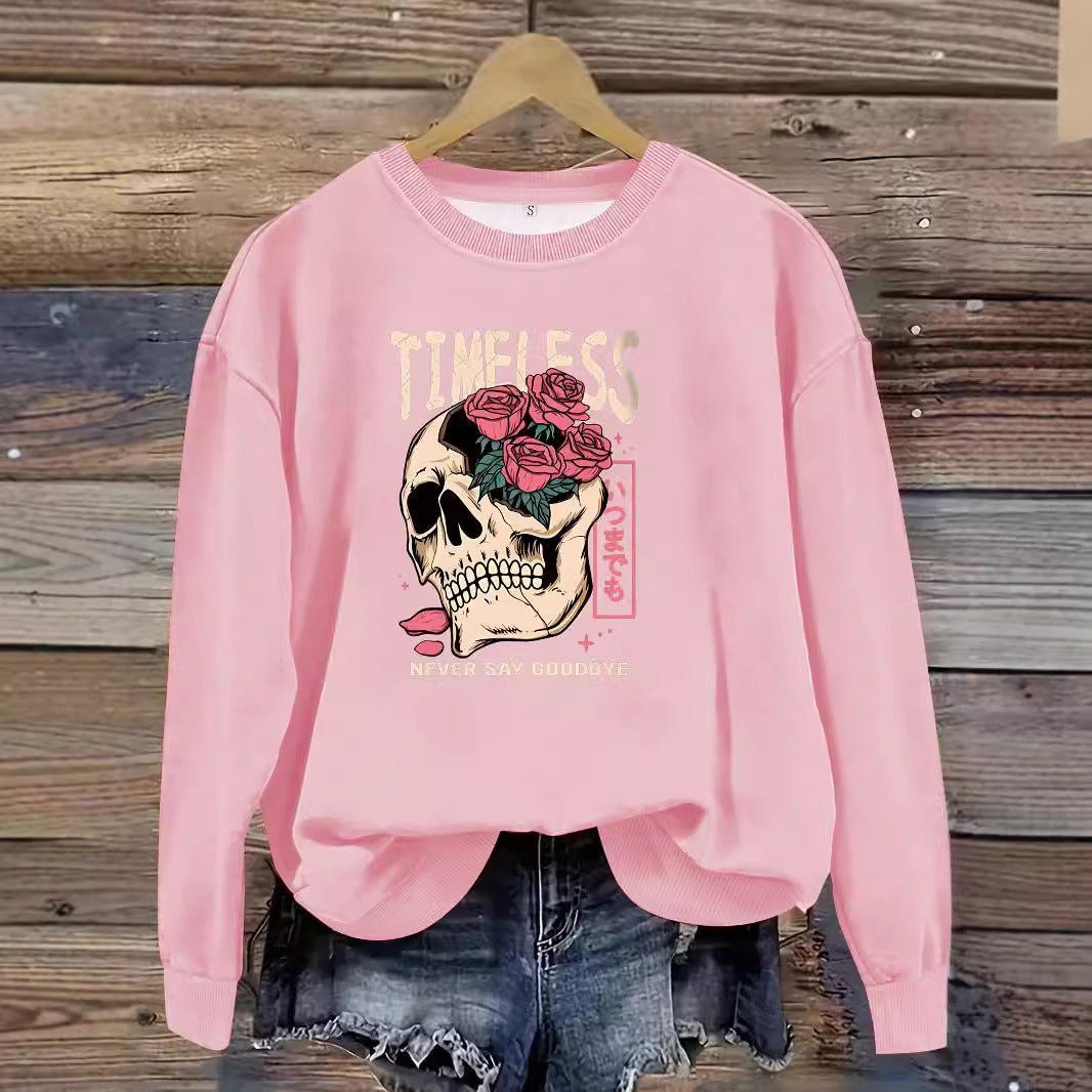 Printed pullover sweatshirt sweatshirt