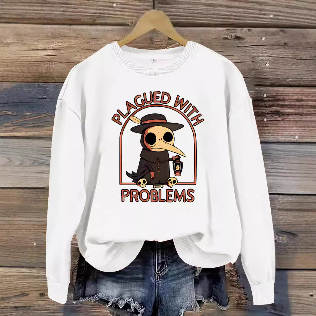 Printed pullover sweatshirt sweatshirt