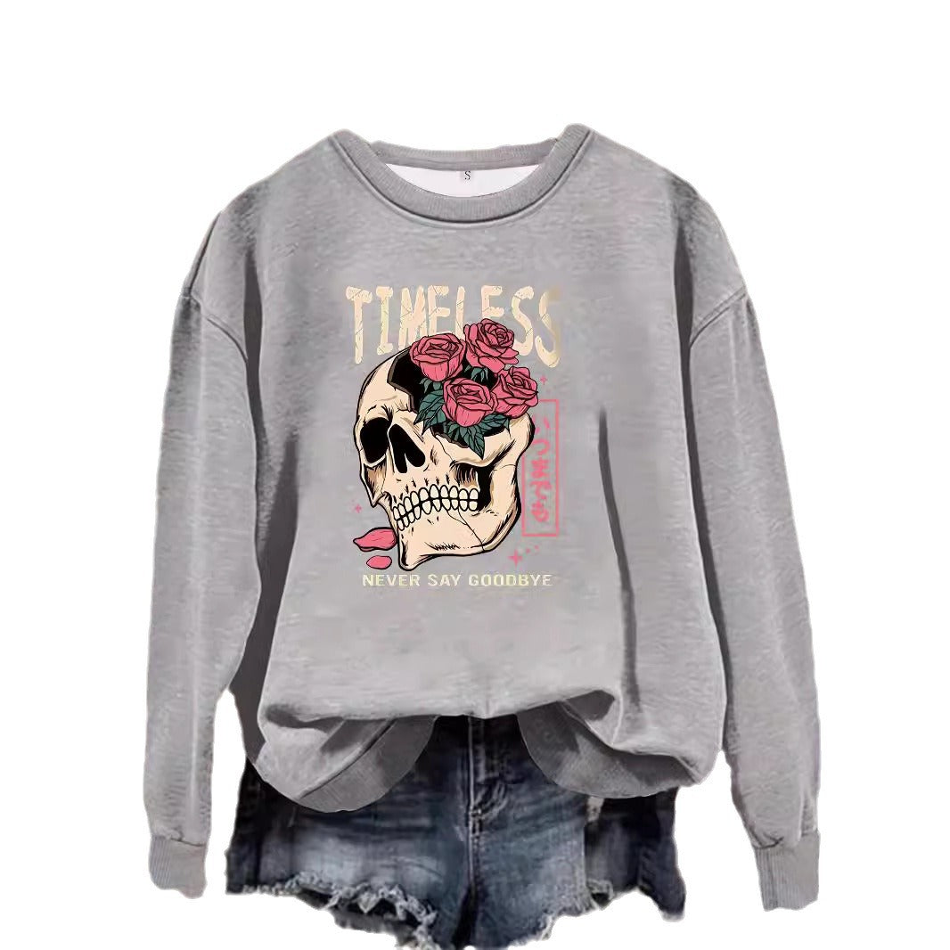 Printed pullover sweatshirt sweatshirt