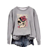 Printed pullover sweatshirt sweatshirt
