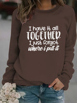 TOGETHEK printed pullover sweatshirt sweatshirt