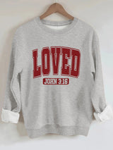 Loose velvet sweatshirt