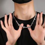 Hip-Hop Rap Black Panther Necklace Trendy Men's Niche Design Zirconia Necklace Fashion Accessories