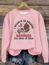 Printed pullover sweatshirt sweatshirt