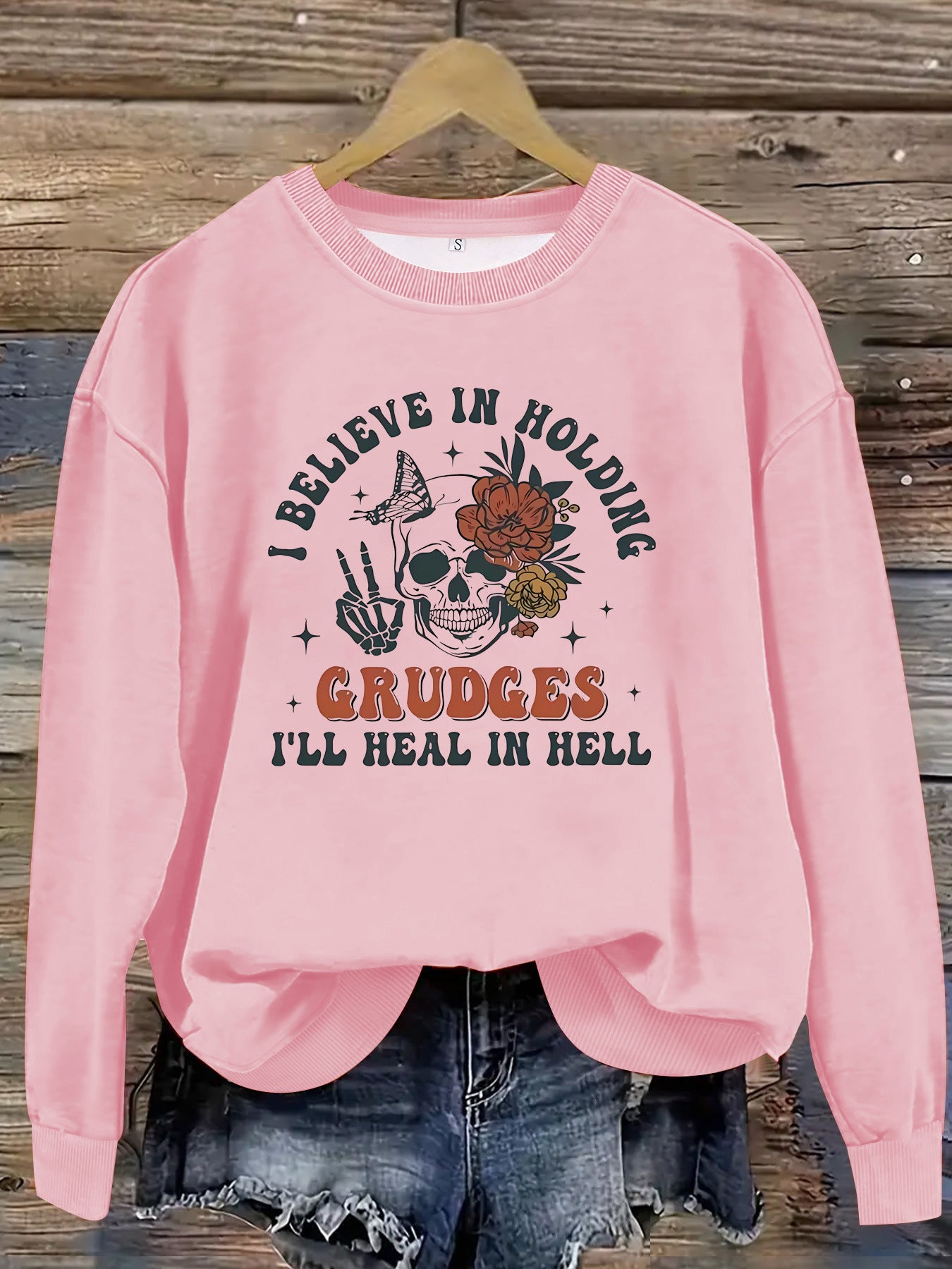 Printed pullover sweatshirt sweatshirt