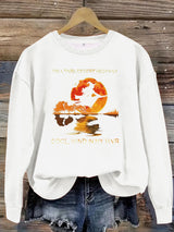 Witch Moon Silhouette Sweatshirt, Halloween Graphic Crewneck Pullover