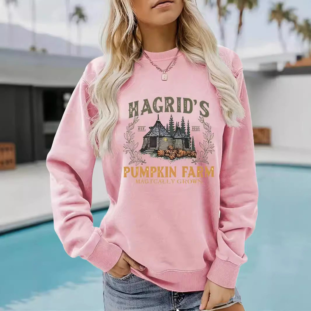 Printed pullover sweatshirt sweatshirt