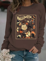 Printed pullover sweatshirt sweatshirt