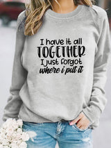 TOGETHEK printed pullover sweatshirt sweatshirt