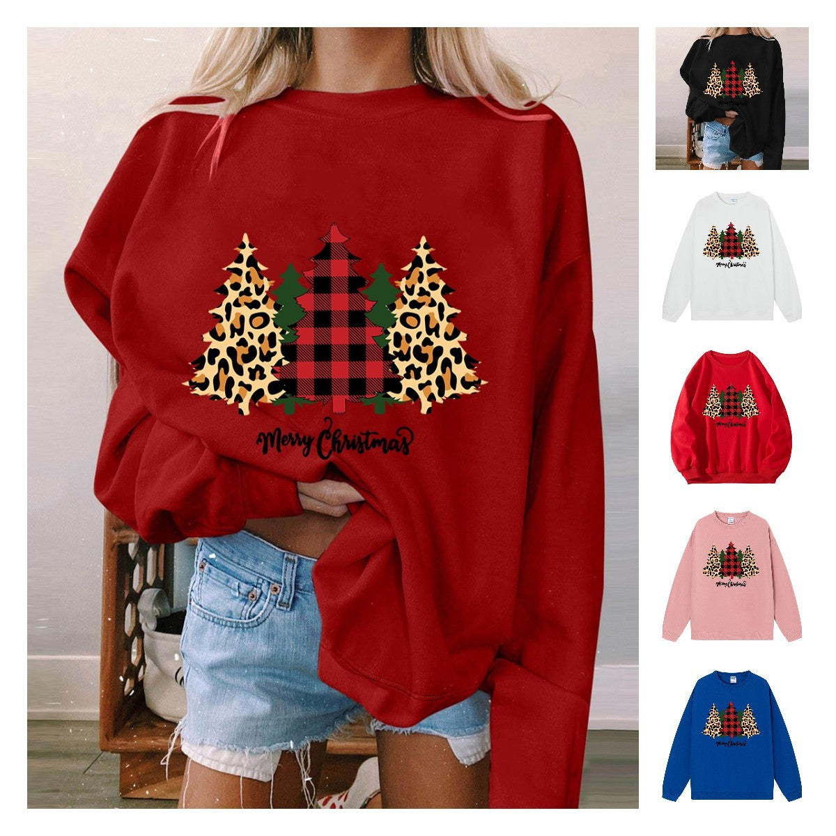 Christmas tree print top