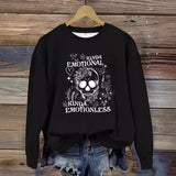 Printed pullover sweatshirt sweatshirt