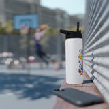 Cute Stainless Steel Water Bottle for Kids, Good Days Drink Bottle, Kawaii Space School Bottle, Positive Gift, Colorful Kids Drinkware