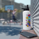 Cute Stainless Steel Water Bottle for Kids, Good Days Drink Bottle, Kawaii Space School Bottle, Positive Gift, Colorful Kids Drinkware