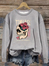 Printed pullover sweatshirt sweatshirt