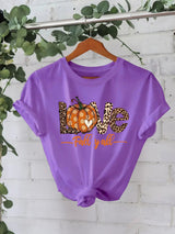 LOVE Pumpkin Halloween Short Sleeve