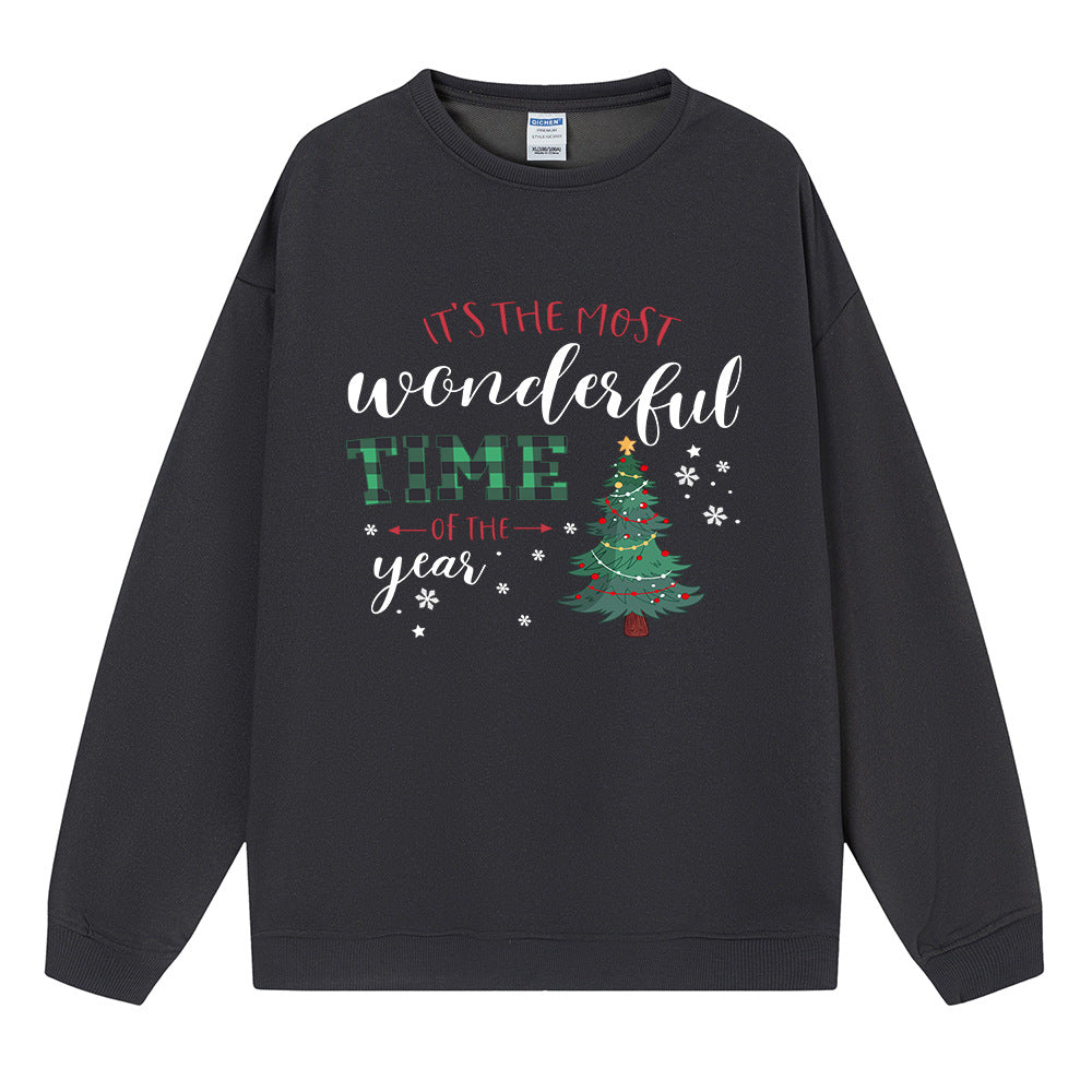 Most Wonderful Time Christmas Tree Sweatshirt, Christmas Graphic Crewneck Pullover