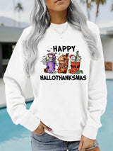 Long sleeved round neck happy Halloween