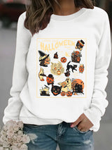 Printed pullover sweatshirt sweatshirt