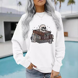 Printed pullover sweatshirt sweatshirt