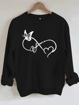Round neck fleece hoodie