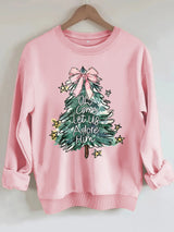 Christmas tree print hoodie