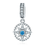European And American Popular S925 Sterling Silver Pendant Compass Necklace Pendant Accessories SCC847