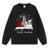 Christmas ladies' top snowman Christmas tree sweatshirt