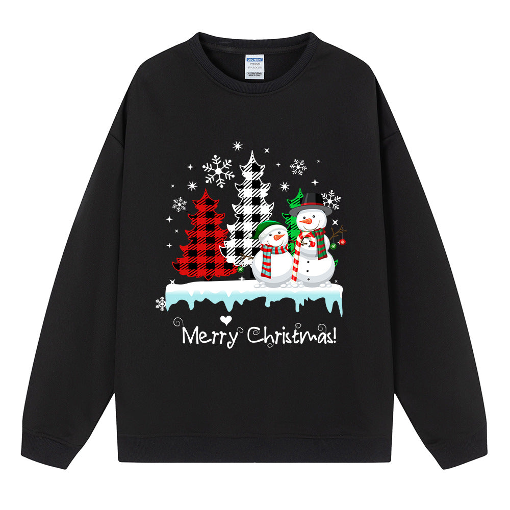 Christmas ladies' top snowman Christmas tree sweatshirt