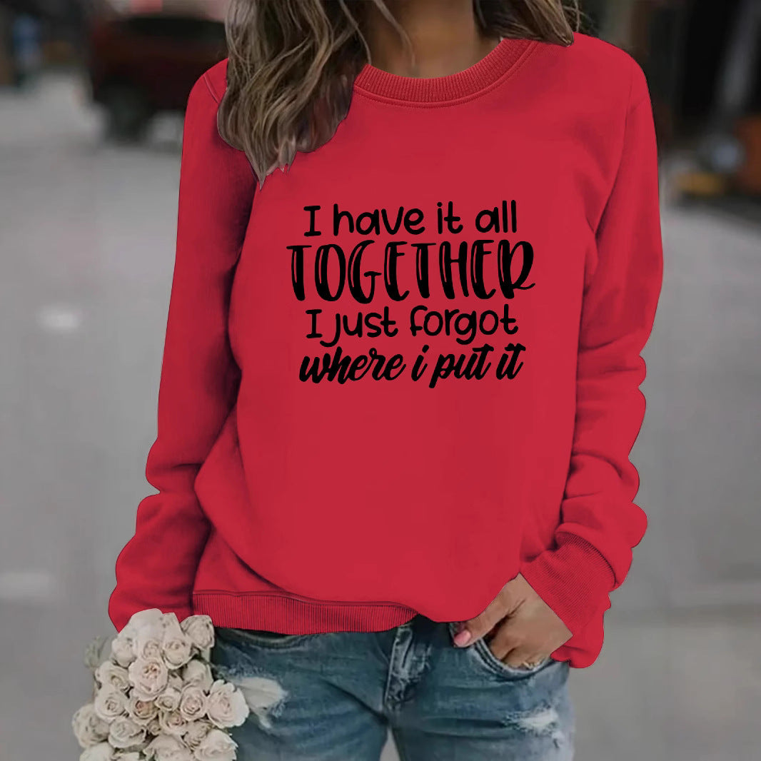TOGETHEK printed pullover sweatshirt sweatshirt