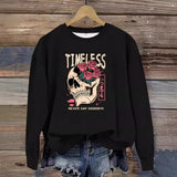 Printed pullover sweatshirt sweatshirt