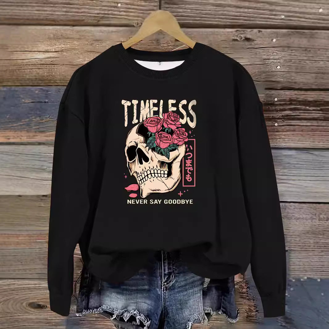 Printed pullover sweatshirt sweatshirt