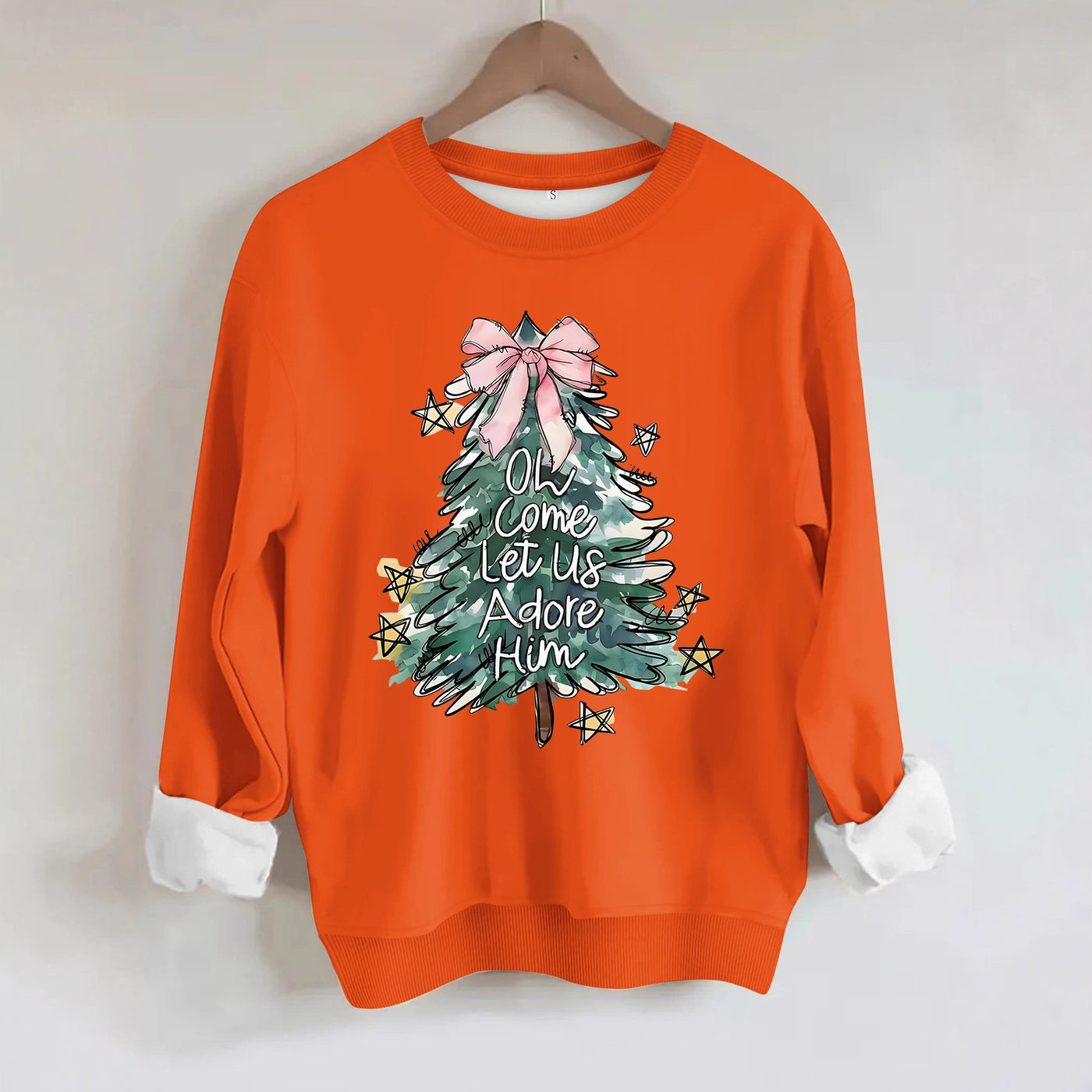 Christmas tree print hoodie