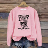 Printed pullover sweatshirt sweatshirt