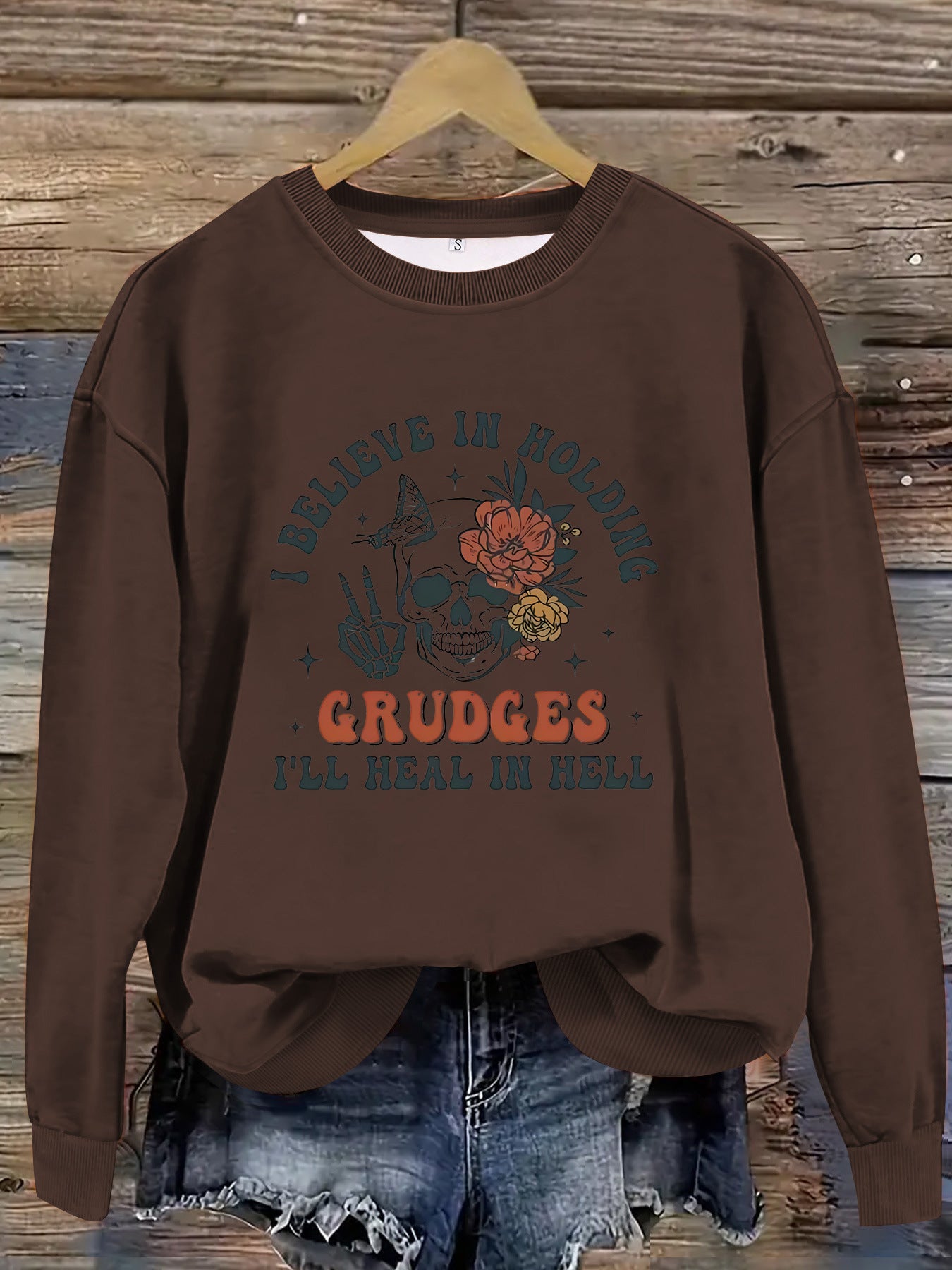 Printed pullover sweatshirt sweatshirt