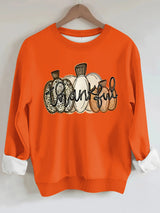 Pumpkin and letter Halloween long sleeved hoodie for women