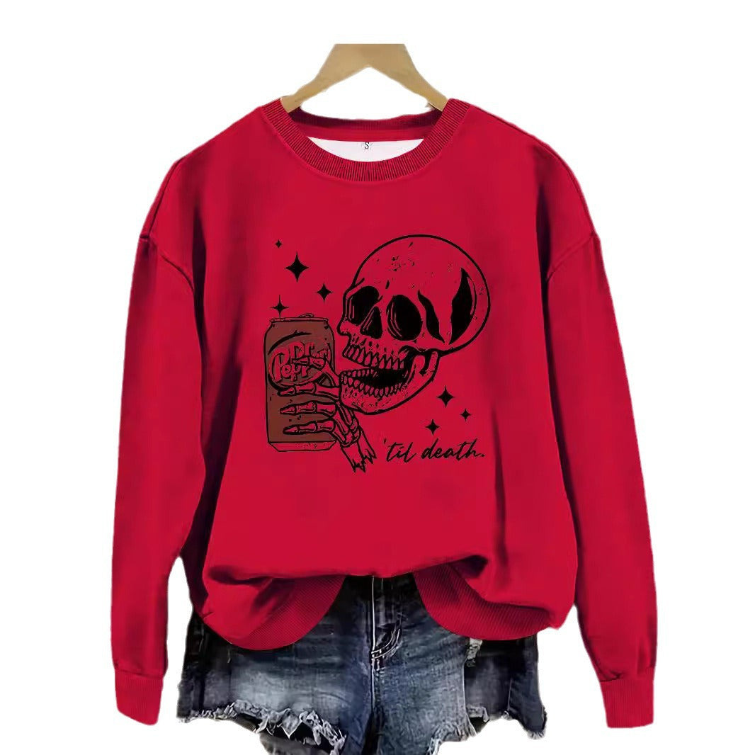 Printed pullover sweatshirt sweatshirt