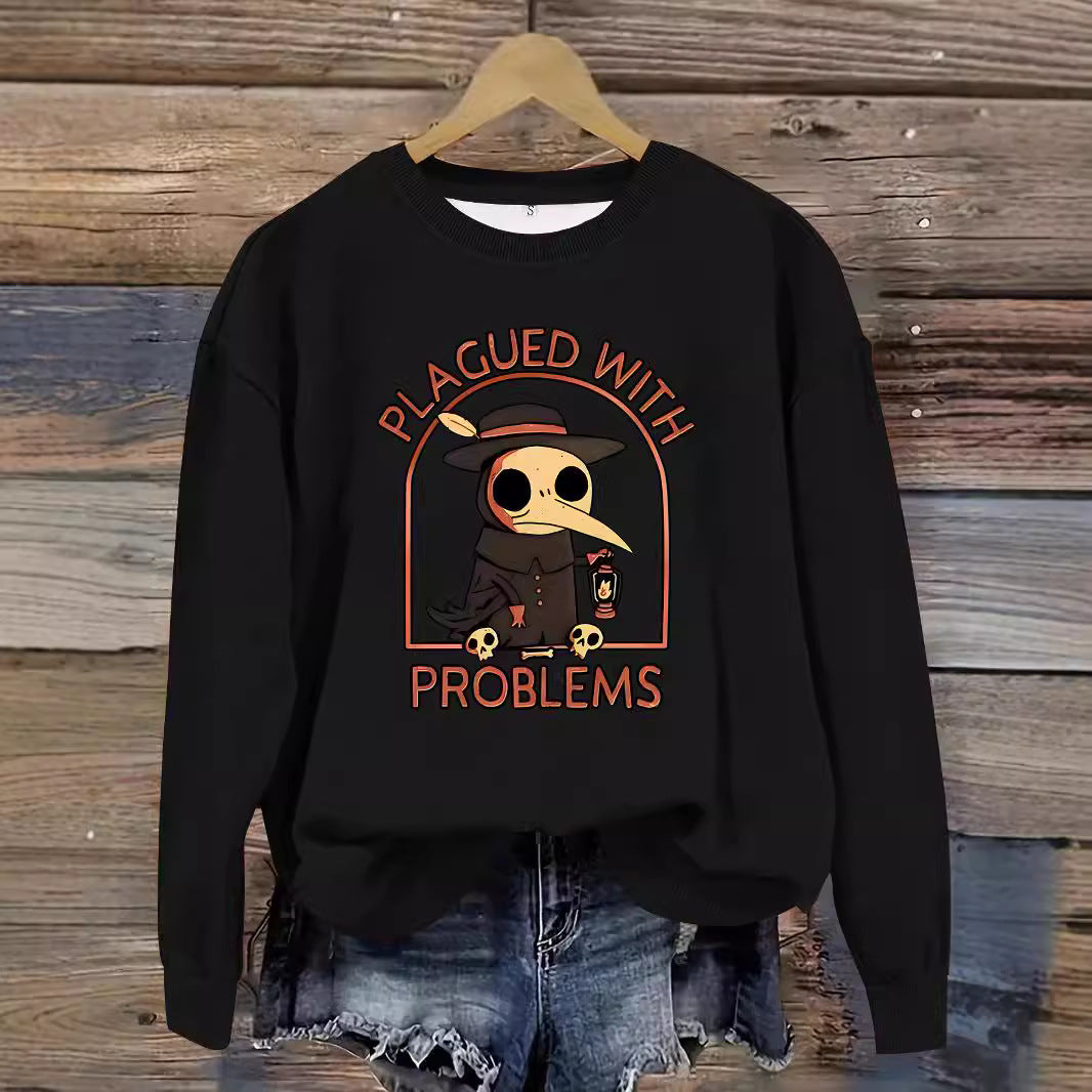 Printed pullover sweatshirt sweatshirt