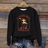 Printed pullover sweatshirt sweatshirt