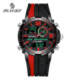 Senors Digital Watch Men Sports Watches Fashion Dual Display Men's Waterproof LED Digital Watch Man Military Clock Relogio