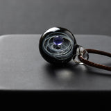Universe Glass Bead Planets Pendant Necklace Galaxy Rope Chain Solar System Design Necklace