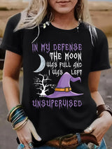 Short sleeved Halloween witch pattern