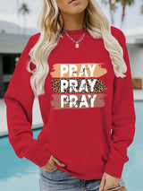 PRAY printed pullover sweatshirt sweatshirt