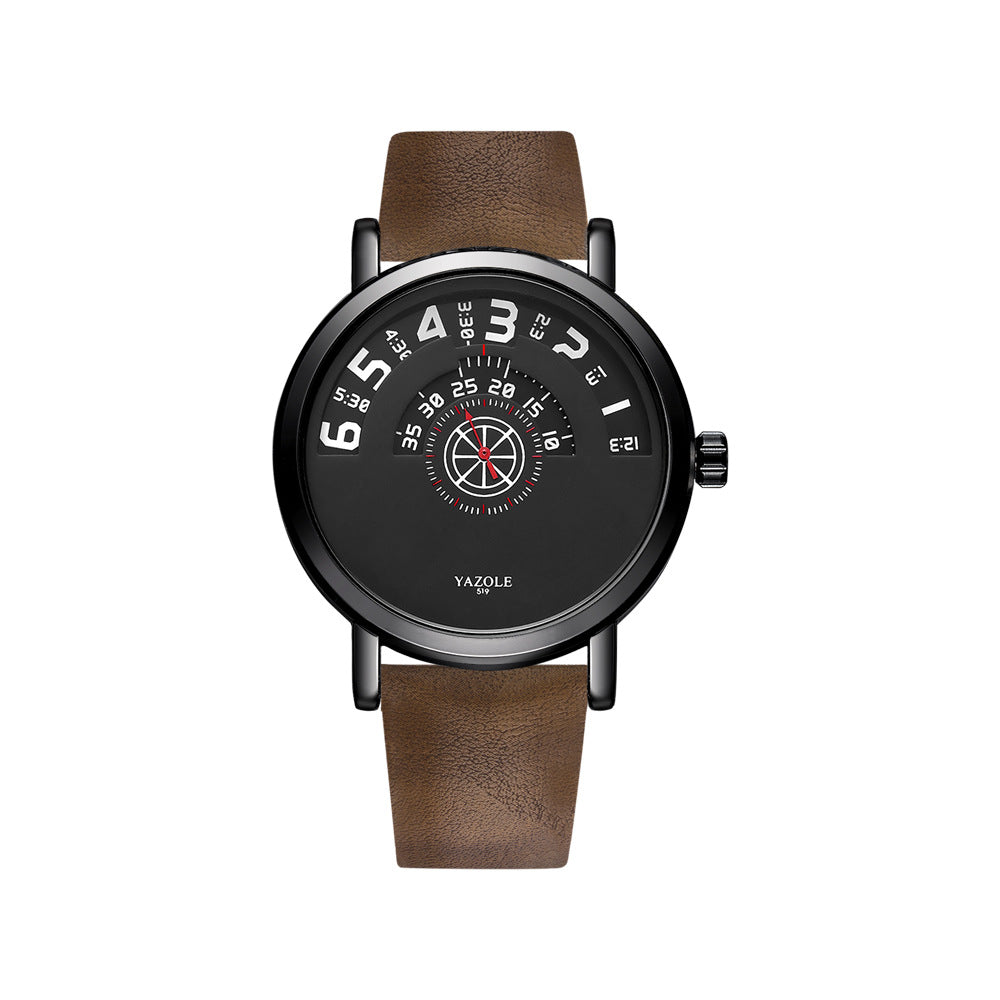 Fashion Rotary Non-Mechanical Quartz Watch Men's Wristwatch Yazole Men's Watch