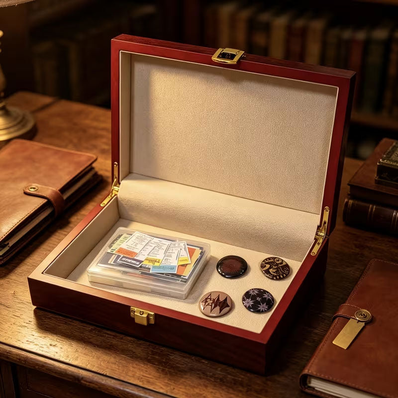 Classic Wooden Jewelry Box with Lock – Premium Storage Case