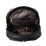 Soft leather backpack travel bag