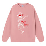 Christmas Women's Hoodie Skull Christmas Hat