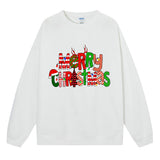 Candy Stripe Merry Christmas Sweatshirt, Christmas Graphic Crewneck Pullover
