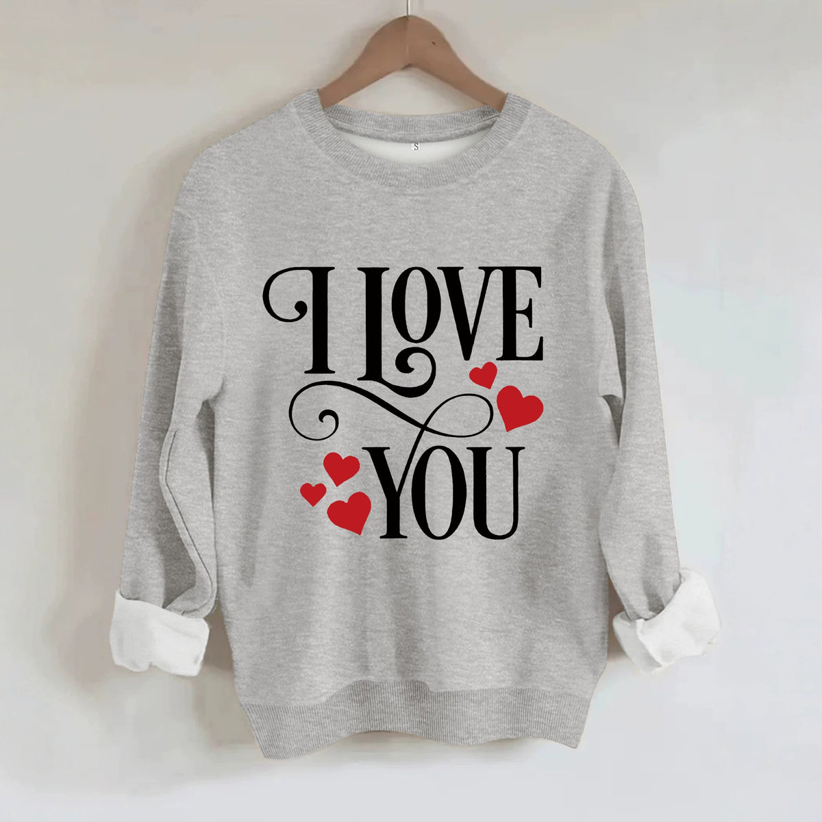 Round neck fleece hoodie