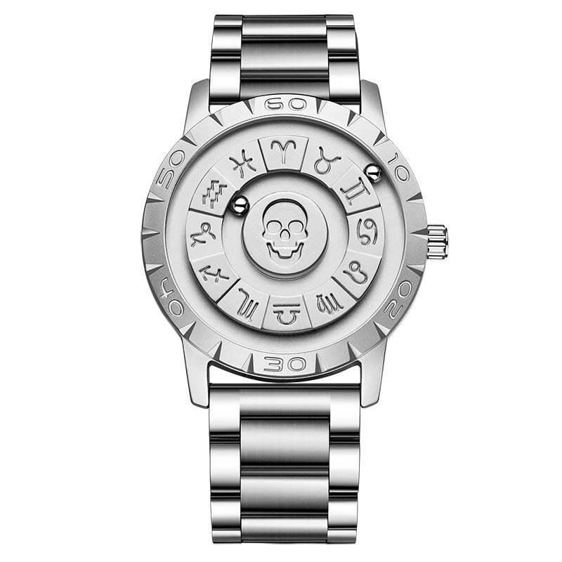 Skull Head Men's Multi-Functional Waterproof Quartz Watch