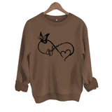Round neck fleece hoodie